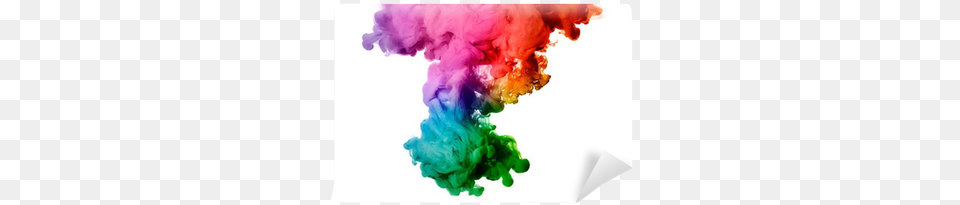 Rainbow Of Acrylic Ink In Water Watercolor Explosion, Smoke Png Image