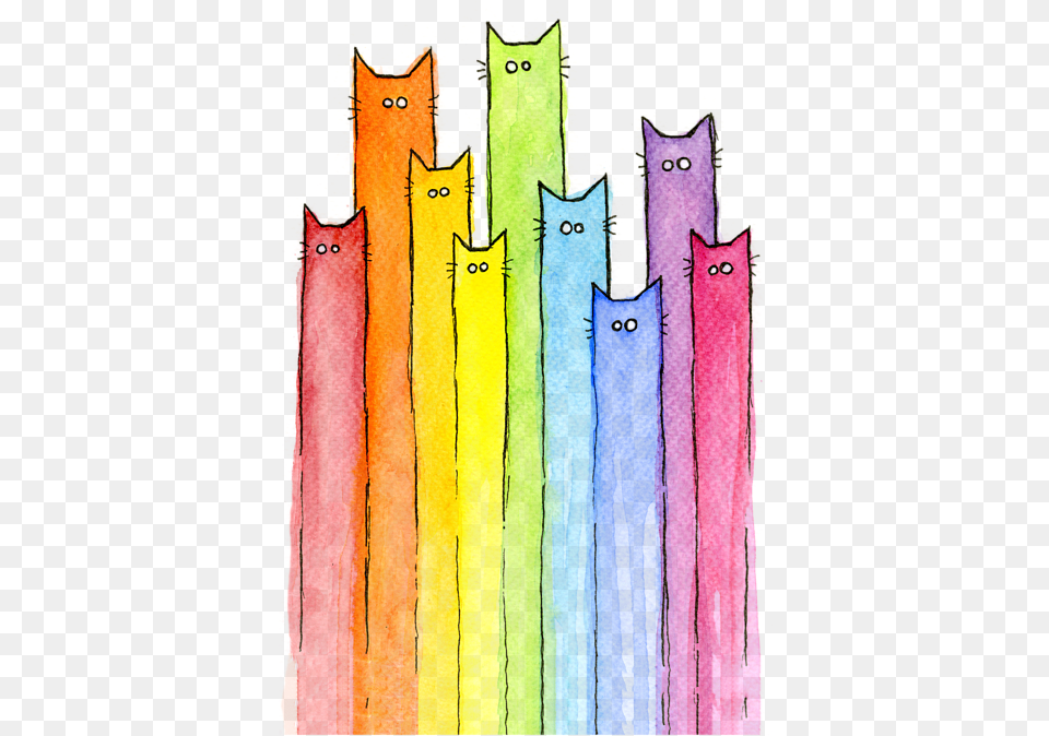 Rainbow Of Cats Free Transparent Png