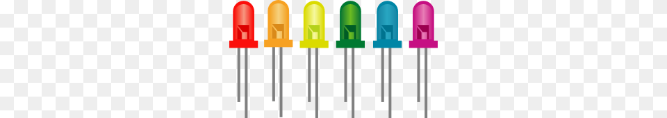 Rainbow Of Light Emitting Diodes Clip Art, Electronics, Led Png Image