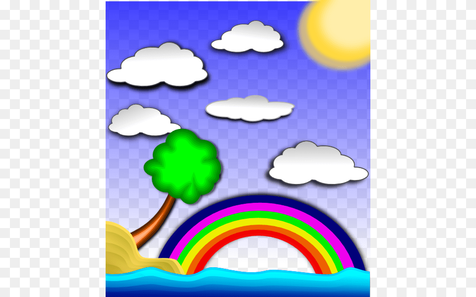 Rainbow On Beach Clip Art For Web, Graphics, Nature, Outdoors, Sky Free Transparent Png