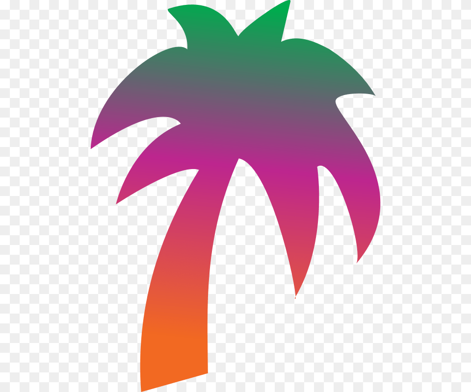 Rainbow Palm Tree Pretty Rainbow Palm Trees, Leaf, Logo, Plant, Animal Png Image