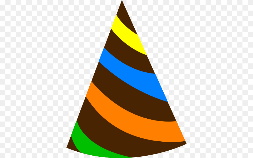 Rainbow Party Hat Brown Clip Art, Clothing, Triangle, Rocket, Weapon Png