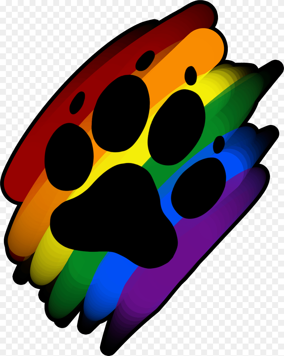 Rainbow Paw Print Art, Light, Smoke Pipe, Paint Container, Palette Png Image