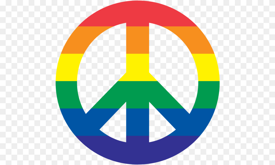 Rainbow Peace Sign 2 Inch Magnet Peace Sign, Logo, Symbol, Disk Free Transparent Png