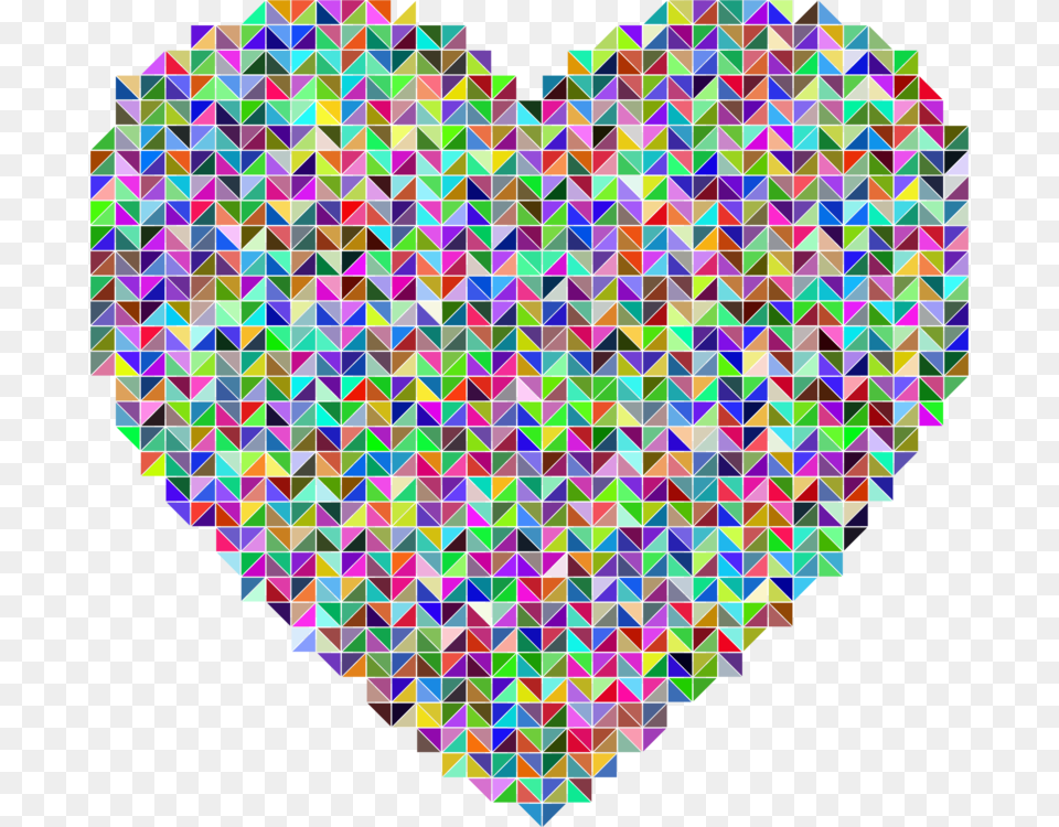 Rainbow Pixel Art Heart, Pattern, Person Png Image