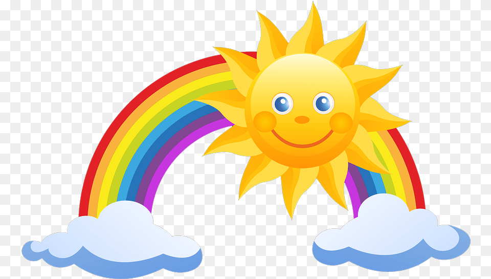 Rainbow Pixel Clip Art Rainbow And Sun, Nature, Outdoors, Sky Png Image