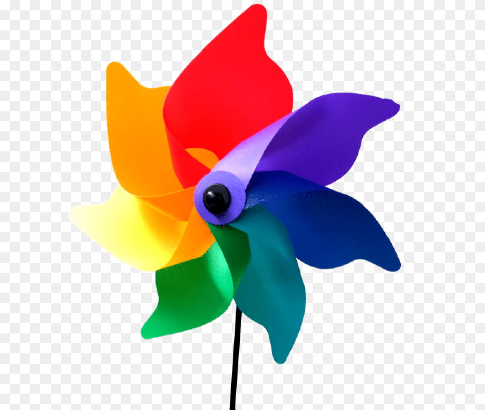 Rainbow Poly Petal Spinner Whirligig, Art, Paper, Person, Origami Png Image
