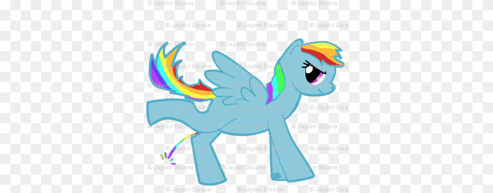 Rainbow Pony Peeing Back Rainbow Dash, Person Free Png