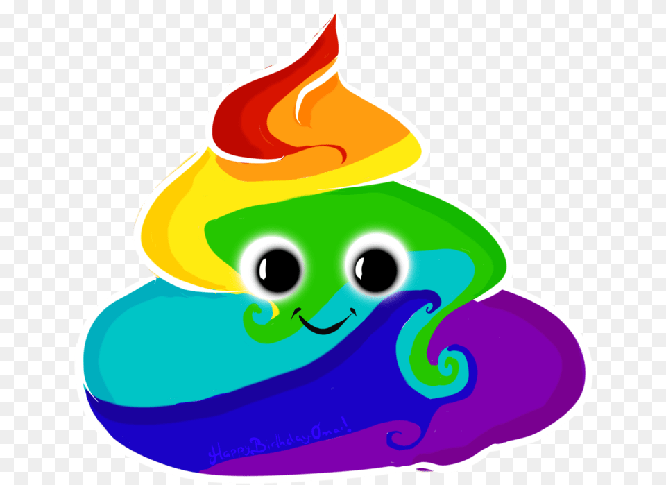 Rainbow Poop Emoji, Paint Container, Art Free Png