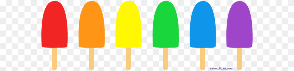Rainbow Popsicles Clipart, Food, Ice Pop, Cream, Dessert Free Png Download