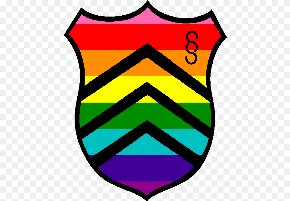 Rainbow Pride Persona 5 Shujin Background, Armor, Shield, Logo, Person Png Image