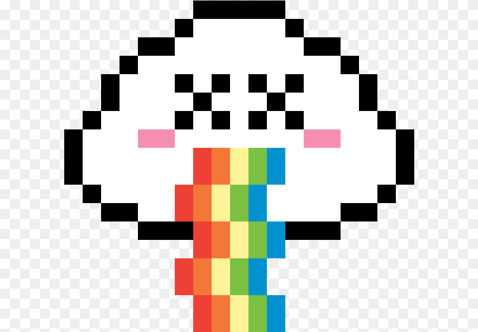Rainbow Puking Cloud Exclamation Mark Pixel Art, First Aid, Flower, Plant Png