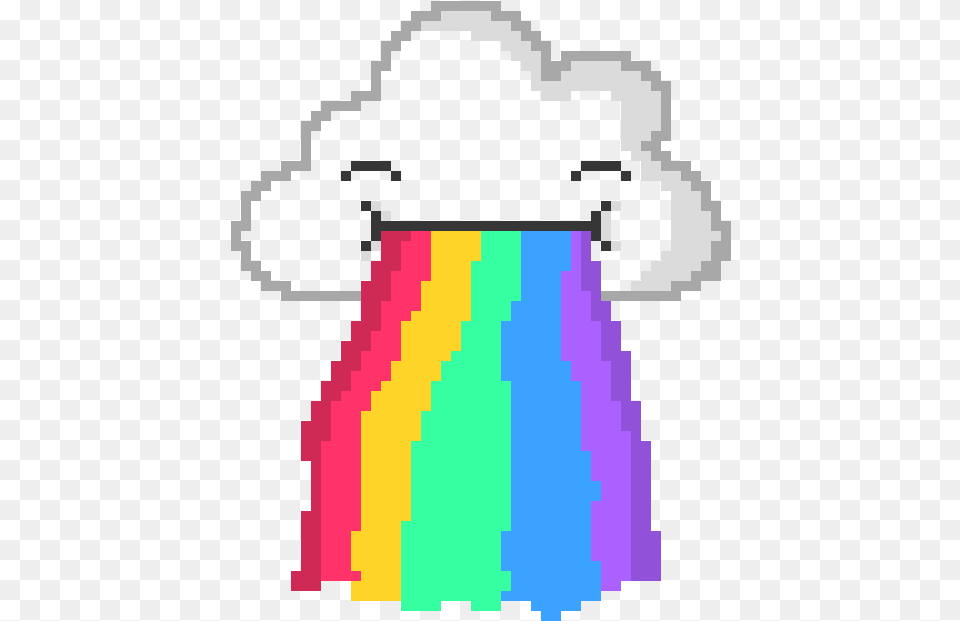 Rainbow Puking Cloud Rainbow Cloud Pixel Art, Accessories, Bag, Handbag, Formal Wear Png