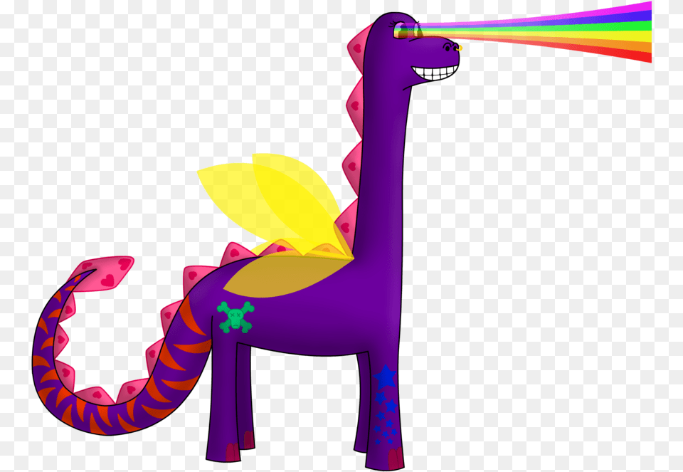 Rainbow Purple Laser Beam Dinosaur By Antzie Dinosaur With Laser Beams, Animal, Fish, Sea Life, Shark Free Transparent Png
