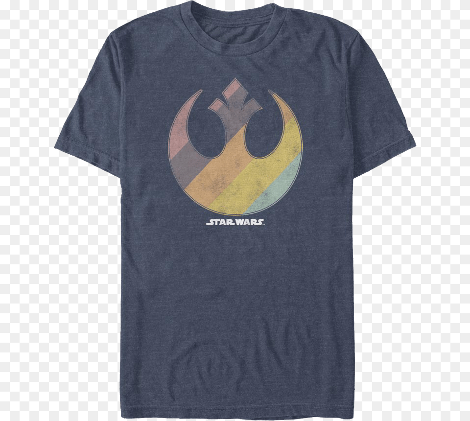 Rainbow Rebel Alliance Logo Star Wars T Shirt Crescent, Clothing, T-shirt Free Png