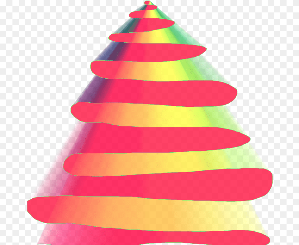 Rainbow Ribbon Christmas Tree, Clothing, Hat Png Image