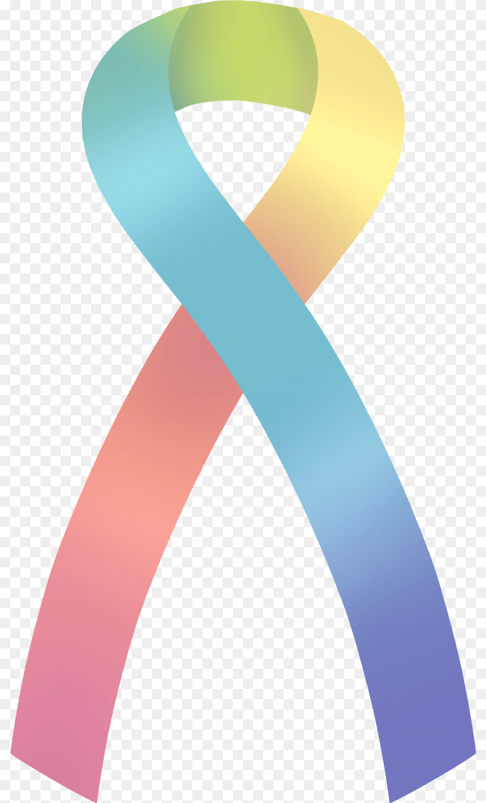 Rainbow Ribbon For Autism Pastel Rainbow Autism Ribbon Hd, Logo, Alphabet, Ampersand, Person Free Transparent Png