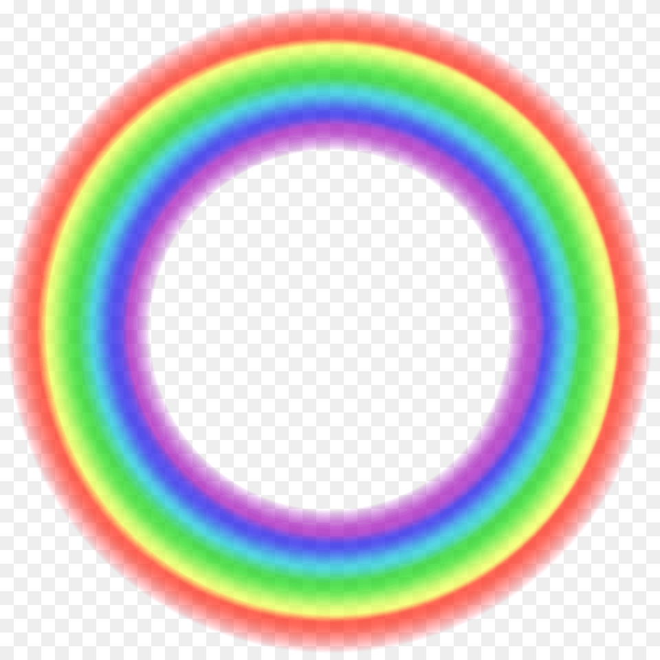 Rainbow Ring Circle Shape Effects, Light, Disk, Hoop Free Png Download