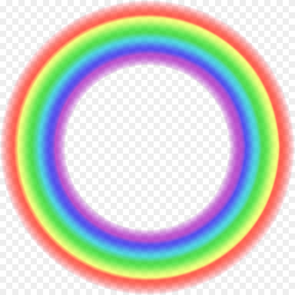 Rainbow Ring Circle Shape Effects Circle, Electrical Device, Microphone Free Png Download