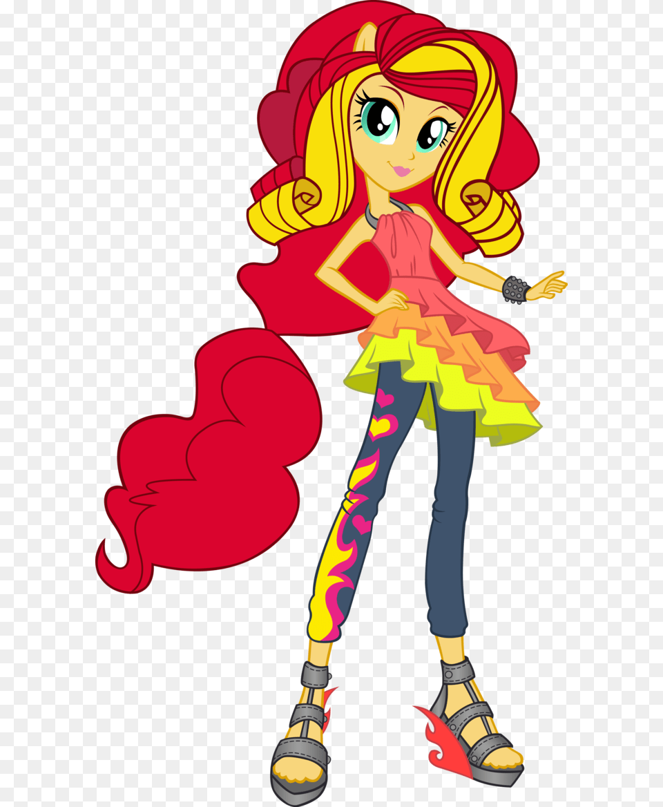 Rainbow Rocks Sunset Shimmer Vector By Icantunloveyou, Publication, Book, Comics, Baby Free Png Download