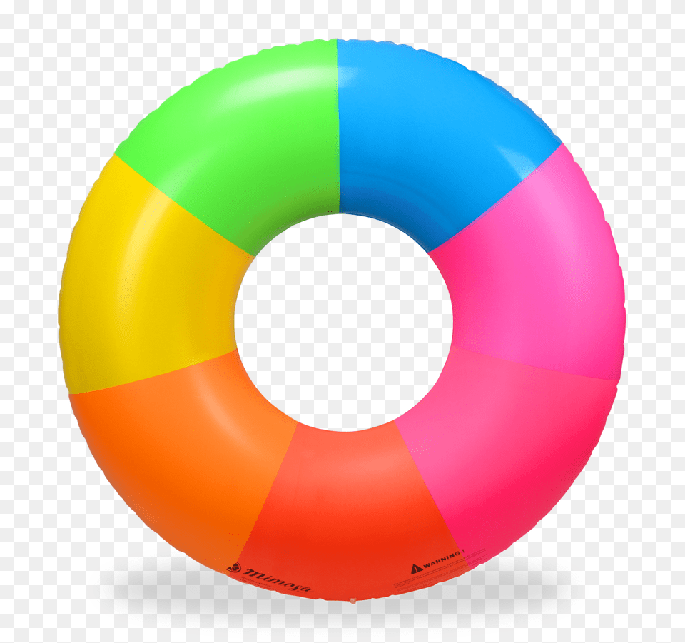 Rainbow Round Tube Pool Float, Water, Ball, Football, Soccer Png Image