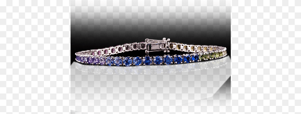 Rainbow Sapphires 18k White Gold Bracelet Bracelet, Accessories, Gemstone, Jewelry, Sapphire Png