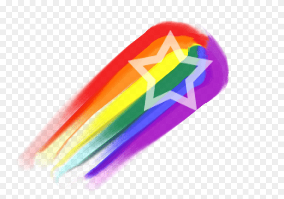 Rainbow Shooting Star, Art, Graphics, Disk Free Png Download