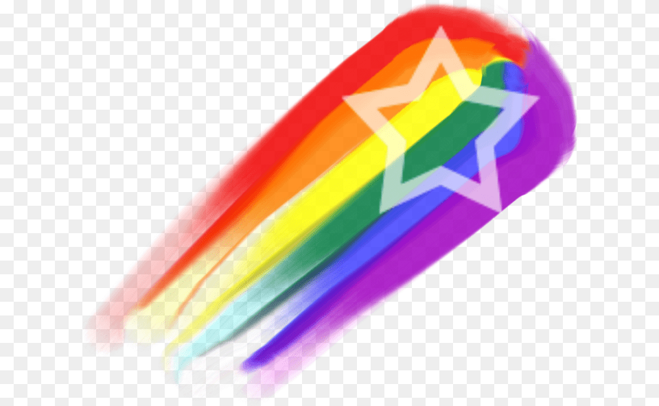 Rainbow Shooting Star Gif, Art, Graphics Free Png Download