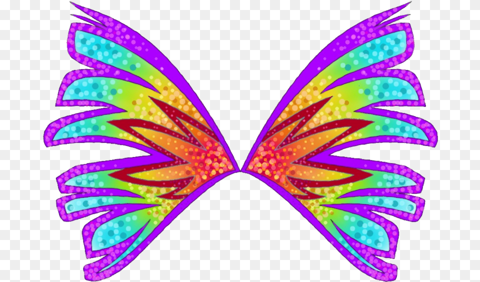 Rainbow Sirenix Wings Use By Winx Club Wings Rainbow, Accessories, Pattern, Purple Png