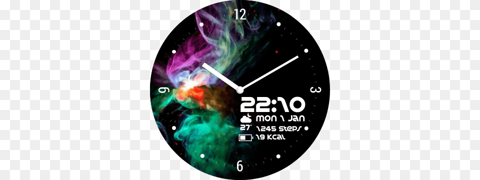 Rainbow Smoke Watch Face Preview, Analog Clock, Clock, Chandelier, Lamp Free Png