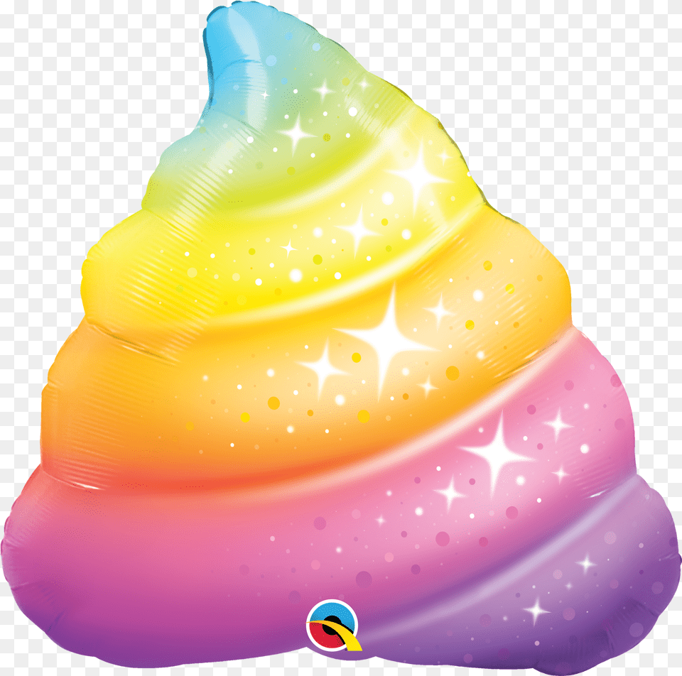 Rainbow Sparkle Poop Balloon Rainbow Poop, Animal, Invertebrate, Sea Life, Seashell Free Transparent Png