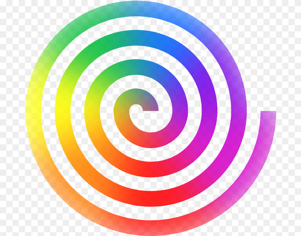 Rainbow Spiral Svg Clip Arts Rainbow Spiral Clipart, Coil Png