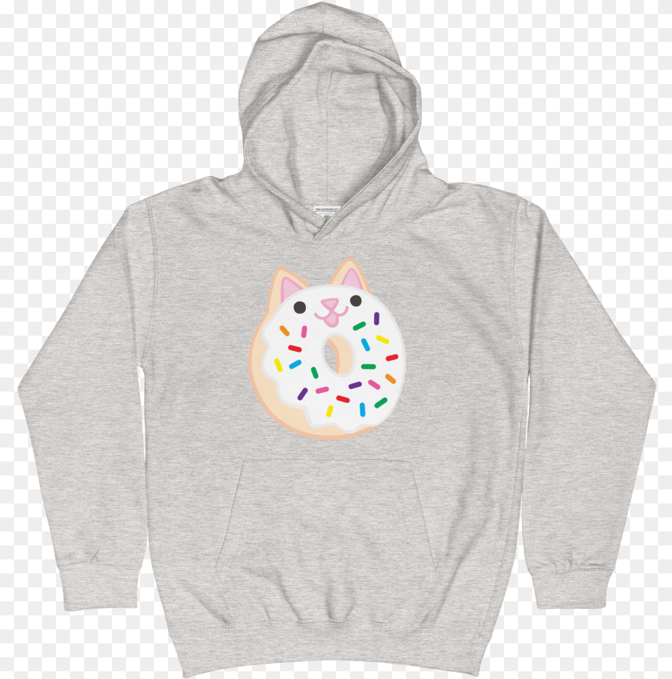Rainbow Sprinkle Mini Donut Cat Hoodie, Clothing, Knitwear, Sweater, Sweatshirt Png