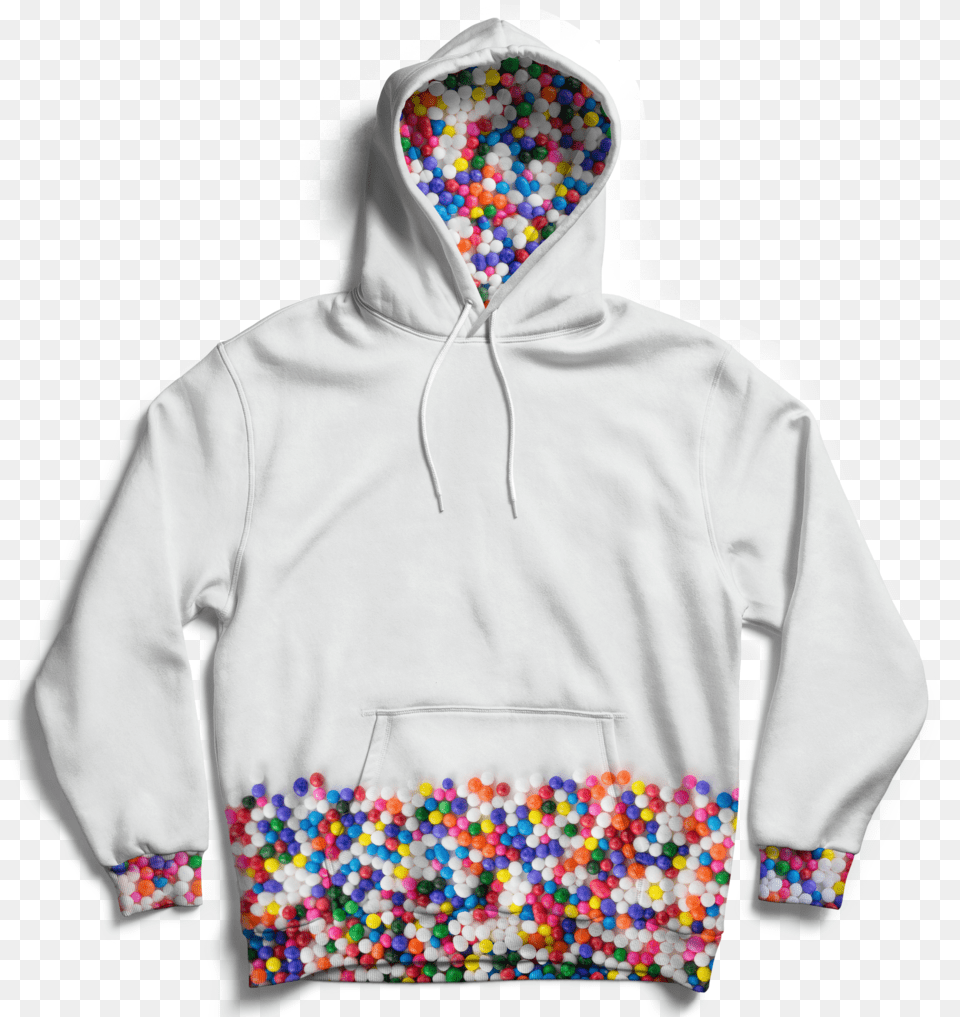 Rainbow Sprinkles Hoodie White Kendrick Lamar Hoodie, Clothing, Knitwear, Sweater, Sweatshirt Free Png Download