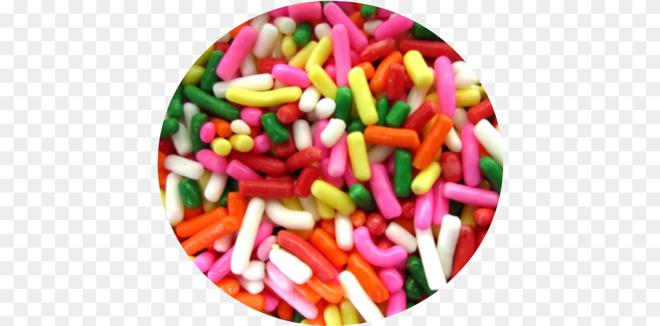Rainbow Sprinkles Sprinkles, Candy, Food, Sweets, Medication Free Png Download