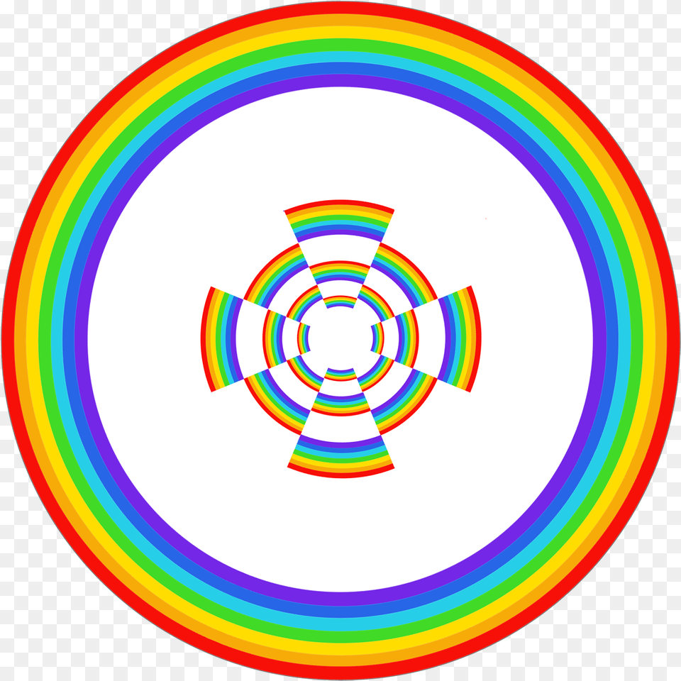 Rainbow Star, Pattern, Disk Free Png