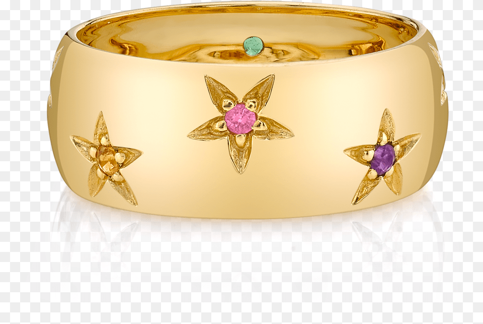 Rainbow Star Band Bangle, Accessories, Jewelry, Ornament, Gold Free Transparent Png
