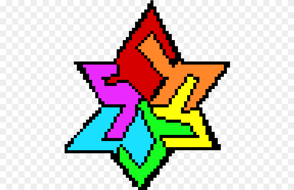 Rainbow Star Pixel Art, Star Symbol, Symbol Png