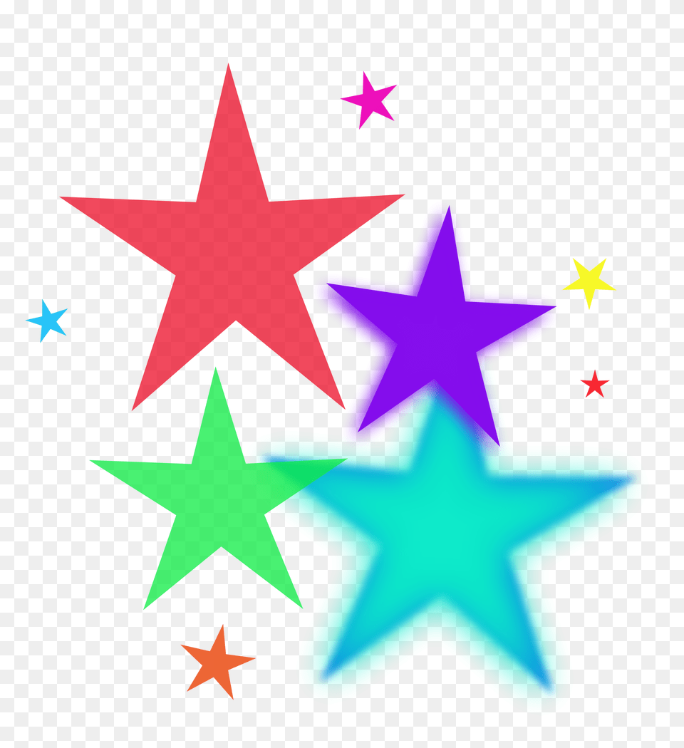 Rainbow Stars Images Clipart Rainbow Star Clipart, Star Symbol, Symbol, Cross Png Image