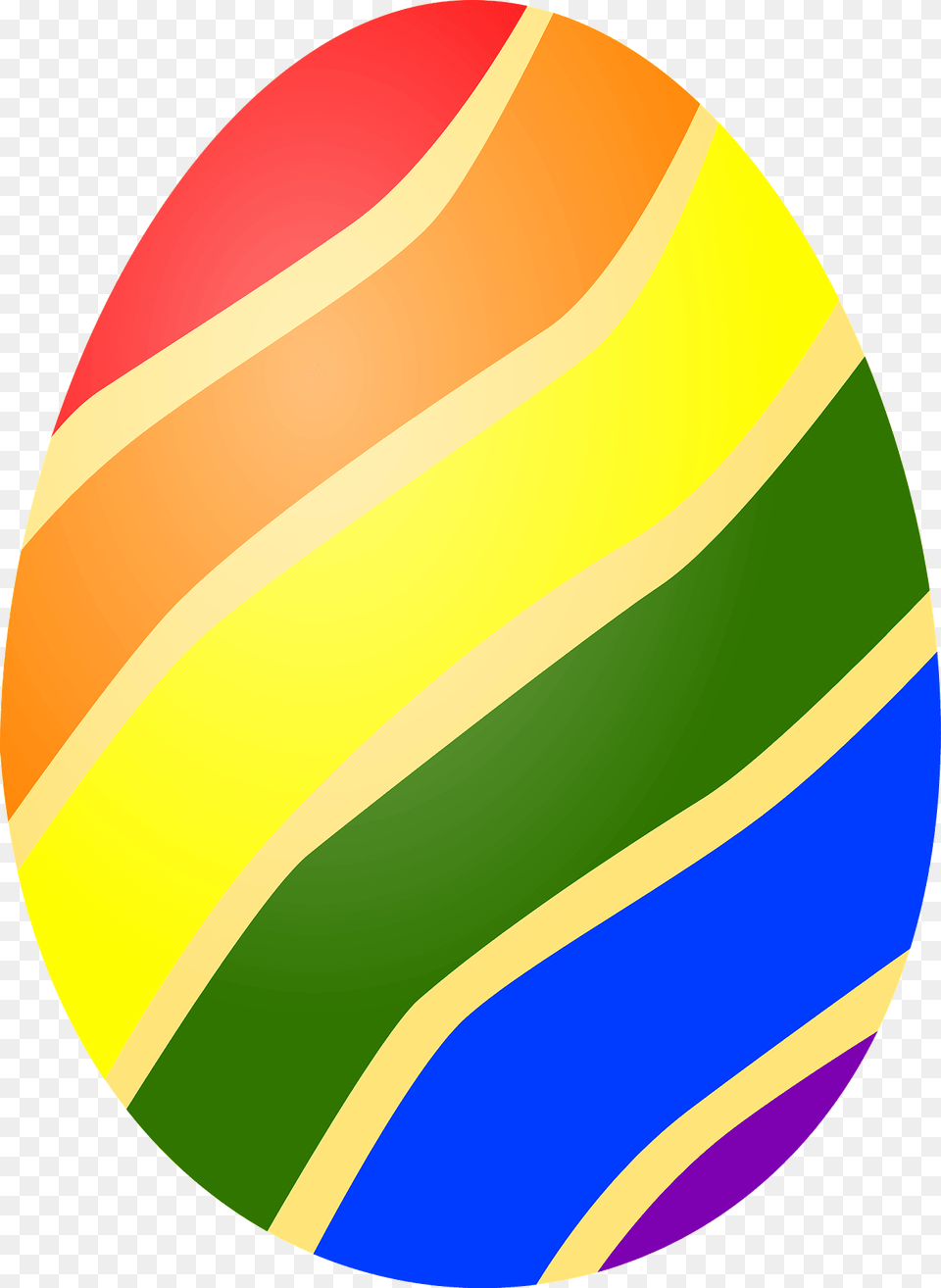 Rainbow Striped Easter Egg Clipart, Easter Egg, Food Free Png Download