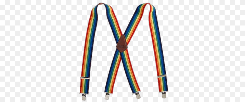 Rainbow Suspenders, Accessories, Clothing Png Image