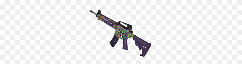Rainbow Swirl Ar, Firearm, Gun, Rifle, Weapon Free Png