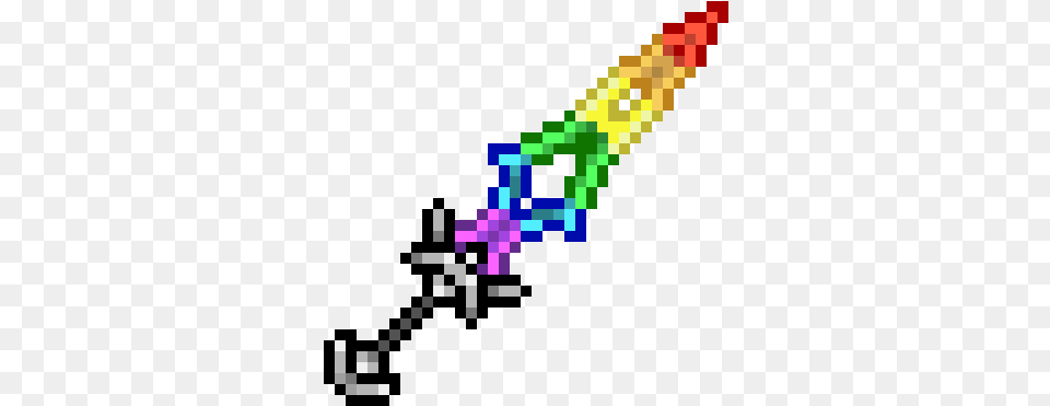 Rainbow Sword Pixel Art, Light, Dynamite, Weapon Png
