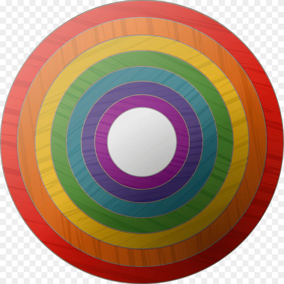 Rainbow Target, Sphere, Spiral, Art Png Image