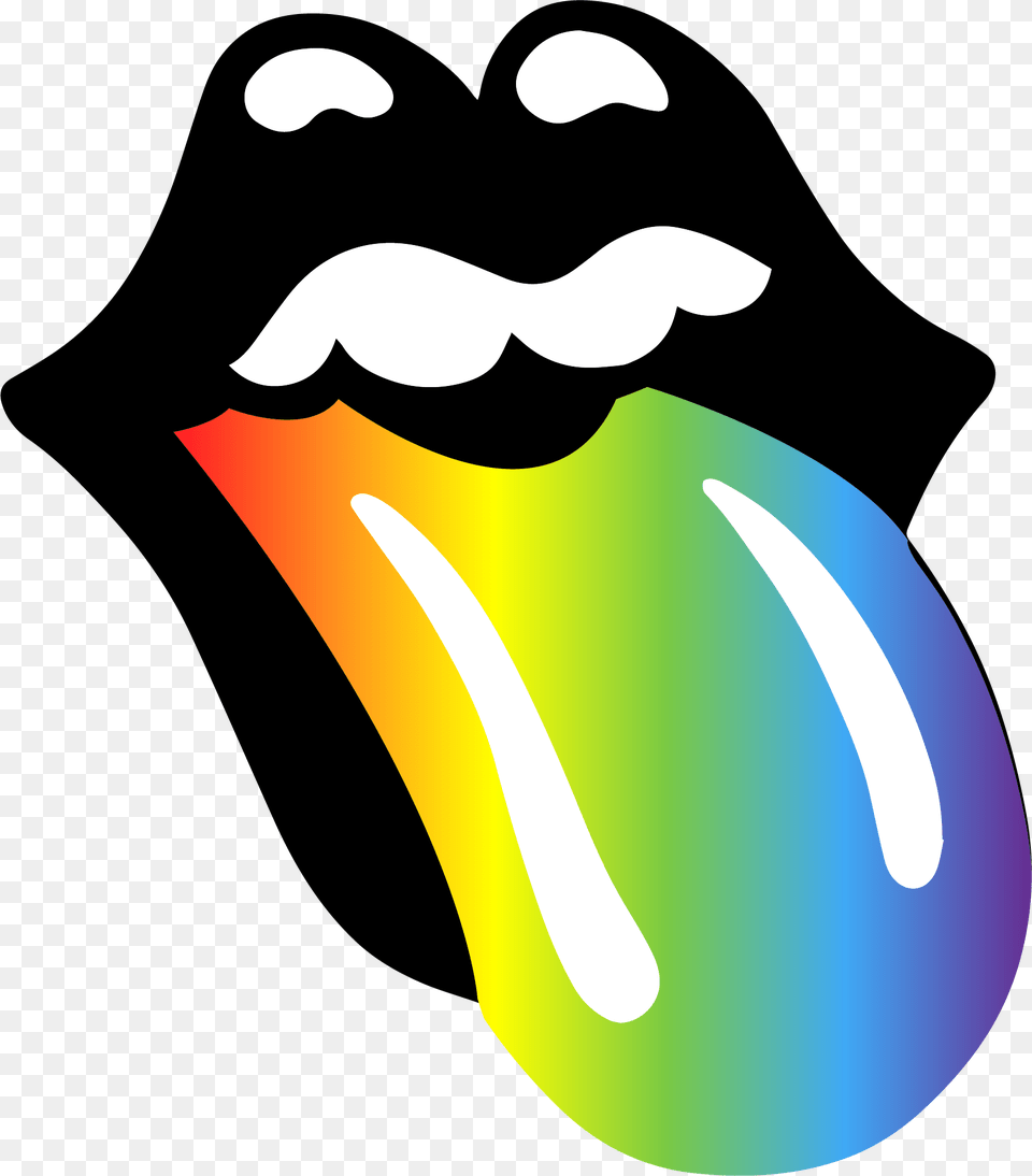 Rainbow Tongue Lips Mouth Pride Gay Lesbian Bi Cool Rolling Stones Tongues, Computer Hardware, Electronics, Hardware, Animal Png Image