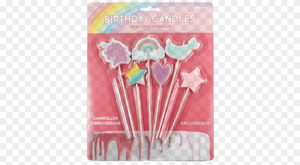 Rainbow Unicorn Birthday Candles Lollipop, Advertisement, Poster Free Png Download