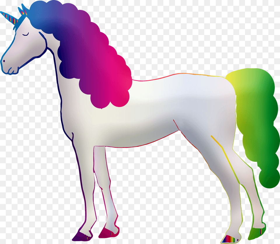 Rainbow Unicorn Clipart, Animal, Mammal, Colt Horse, Horse Free Png Download