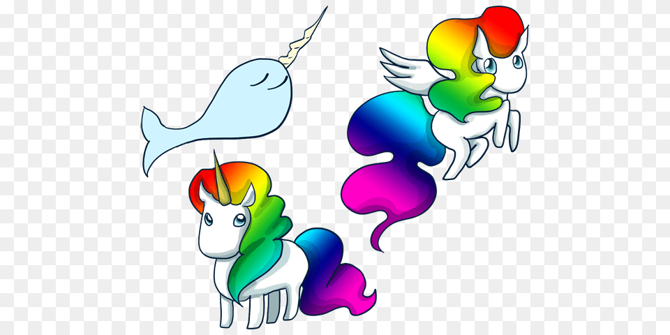 Rainbow Unicorn Cute, Art, Graphics, Cartoon, Baby Free Png