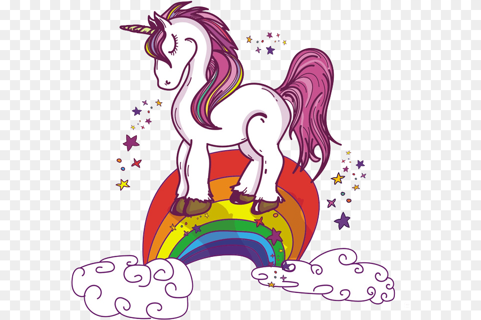 Rainbow Unicorn Unicorn Rainbow Unicorn, Art, Graphics, Purple, Drawing Free Png Download