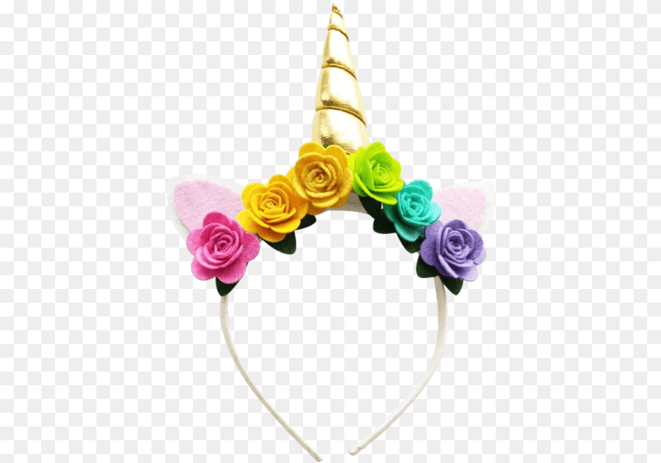 Rainbow Unicorn Horn Picture Artificial Flower, Clothing, Hat, Plant, Rose Free Transparent Png